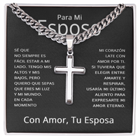 Load image into Gallery viewer, Regalo Para Mi Esposo De Cumpleaños O Aniversario - Cadena Cubana Con Cruz Para Esposos
