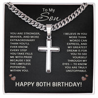 Load image into Gallery viewer, 80th Birthday Gifts for Son from Mom and Dad

