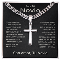 Load image into Gallery viewer, Regalo para mi novio hombre en español - Novio Collar de Cadena para Cumpleaños, Navidad y San Valentín
