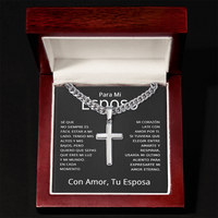 Load image into Gallery viewer, Regalo Para Mi Esposo De Cumpleaños O Aniversario - Cadena Cubana Con Cruz Para Esposos
