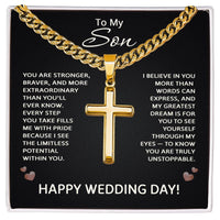 Load image into Gallery viewer, To My Son on His Wedding Day Gift from Mom and Dad
