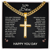 Load image into Gallery viewer, Birthday Jewelry for Son - To My Son Necklace Cross
