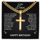 Birthday Gifts for Son - To My Son Necklace Stainless Steel Cross Necklace