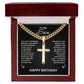 Birthday Gifts for Son - To My Son Necklace Stainless Steel Cross Necklace