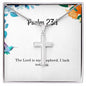 The Lord is my shepherd I lack nothing - Psalm 23:1 Necklace - Christian Gifts for Women - Cross Necklace for Women
