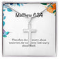 Matthew 6 34 Necklace Matthew 6_34 Gift Bible Verse Jewelry Therefore do not worry about tomorrow for tomorrow will worry about itself