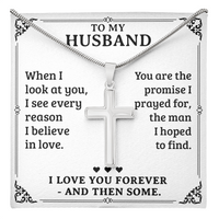 Load image into Gallery viewer, To My Husband Cross Necklace – Christian Men’s Jewelry – Meaningful Religious Gift for Him

