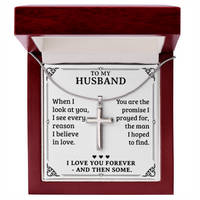 Load image into Gallery viewer, To My Husband Cross Necklace – Christian Men’s Jewelry – Meaningful Religious Gift for Him
