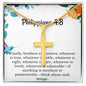 Philippians 4 8 Necklace Philippians 4_8 Gift Bible Verse Jewelry