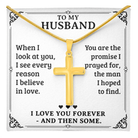 Load image into Gallery viewer, To My Husband Cross Necklace – Christian Men’s Jewelry – Meaningful Religious Gift for Him

