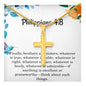 Philippians 4 8 Necklace Philippians 4_8 Gift Bible Verse Jewelry