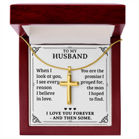 Load image into Gallery viewer, To My Husband Cross Necklace – Christian Men’s Jewelry – Meaningful Religious Gift for Him
