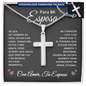 Regalo Personalizado Para Mi Esposa En Español - Collar Cruz Con Grabado De Esposo - Personalized Gift For Wife in Spanish