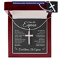 Regalo Personalizado Para Mi Esposa En Español - Collar Cruz Con Grabado De Esposo - Personalized Gift For Wife in Spanish