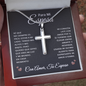 Regalo Personalizado Para Mi Esposa En Español - Collar Cruz Con Grabado De Esposo - Personalized Gift For Wife in Spanish