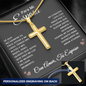 Regalo Personalizado Para Mi Esposa En Español - Collar Cruz Con Grabado De Esposo - Personalized Gift For Wife in Spanish