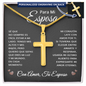Regalo Personalizado Para Mi Esposa En Español - Collar Cruz Con Grabado De Esposo - Personalized Gift For Wife in Spanish