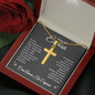 Regalo Personalizado Para Mi Esposa En Español - Collar Cruz Con Grabado De Esposo - Personalized Gift For Wife in Spanish