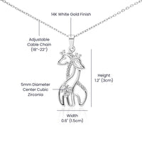 Load image into Gallery viewer, To My Daughter Necklace from Mom Daughter Gift for Christmas Birthday Giraffe Pendant Jewelry Stronger Braver

