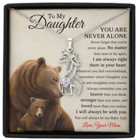 Load image into Gallery viewer, To My Daughter Necklace from Mom - Daughter Birthday Gift from Mom
