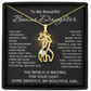 To My Beautiful Bonus Daughter Necklace from Stepmom Stepdad for Christmas Birthday Gift for Stepdaughter Step daughter Step-Daughter