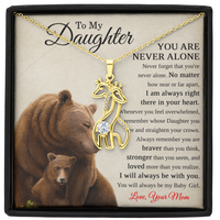 Load image into Gallery viewer, To My Daughter Necklace from Mom - Daughter Birthday Gift from Mom
