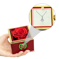 Load image into Gallery viewer, Regalo para mama de cumpleanos - Collar para Mama con Rosa Preservada - Caja de Lujo Giratoria

