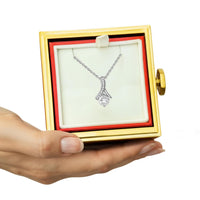 Load image into Gallery viewer, Regalo para mama de cumpleanos - Collar para Mama con Rosa Preservada - Caja de Lujo Giratoria
