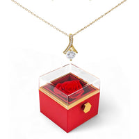 Load image into Gallery viewer, Regalo para mama de cumpleanos - Collar para Mama con Rosa Preservada - Caja de Lujo Giratoria

