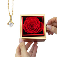 Load image into Gallery viewer, Regalo para mama de cumpleanos - Collar para Mama con Rosa Preservada - Caja de Lujo Giratoria
