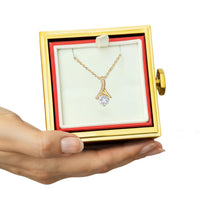 Load image into Gallery viewer, Regalo para mama de cumpleanos - Collar para Mama con Rosa Preservada - Caja de Lujo Giratoria

