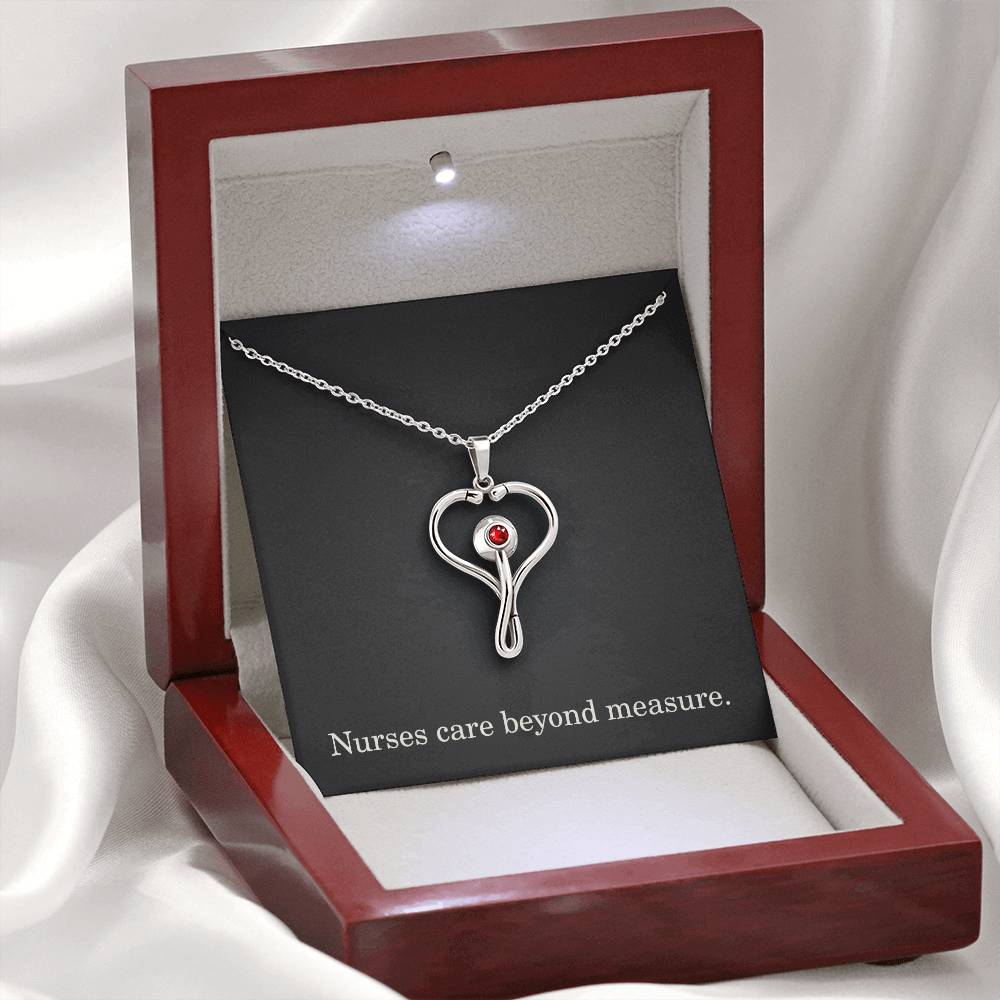 Nurses Care Beyond Measure Nurse Necklace Nurse Christmas Gift Nurse Appreciation Gift Nursing Gift