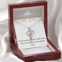 Load image into Gallery viewer, Nurse Necklace Gift for Christmas "Your Healing Hands Touch More Than Just Bodies"
