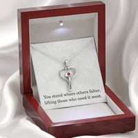 Load image into Gallery viewer, Nurse Necklace Nurse Christmas Gift Nurse Appreciation Gift Nursing Gift You Stand Where Others Falter Lifting Those Who Need It Most
