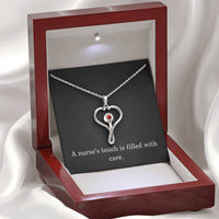 Load image into Gallery viewer, Nurse Necklace Nurse Christmas Gift Nurse Appreciation Gift Nursing Gift A Nurses Touch Is Filled With Care
