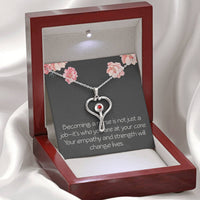 Load image into Gallery viewer, Future Nurse Christmas Gift HeartScope Necklace for Her Stethoscope Necklace Nursing School Graduation Becoming a Nurse Is Who You
