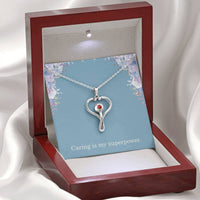 Load image into Gallery viewer, Caring Is My Superpower Nurse Necklace Nurse Christmas Gift Nurse Appreciation Gift Nursing Gift
