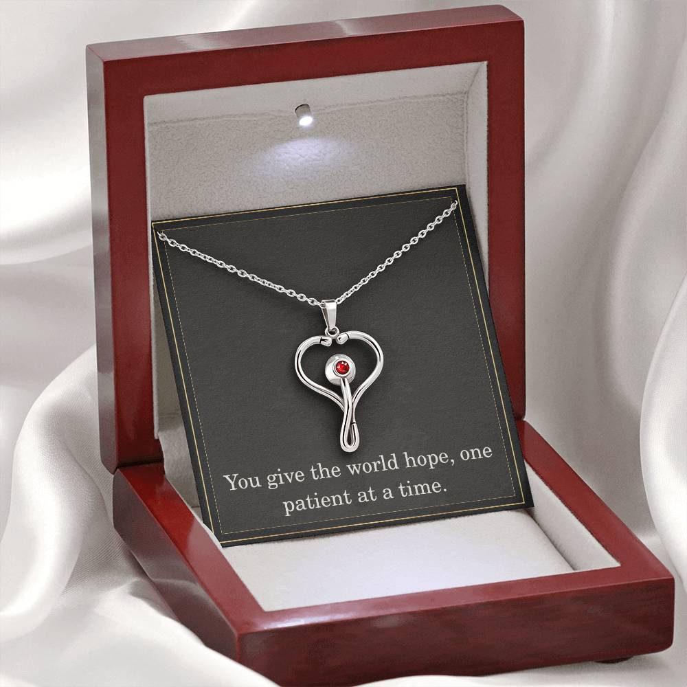 Nurse Necklace Nurse Christmas Gift Nurse Appreciation Gift Nursing Gift You Give The World Hope One Patient At A Time