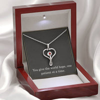 Load image into Gallery viewer, Nurse Necklace Nurse Christmas Gift Nurse Appreciation Gift Nursing Gift You Give The World Hope One Patient At A Time
