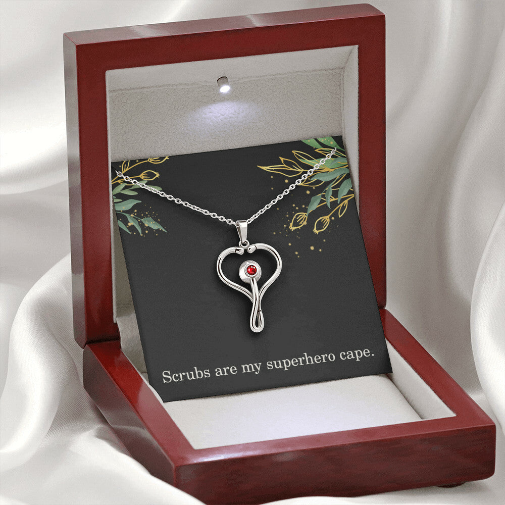 Nurse Necklace Nurse Christmas Gift Nurse Appreciation Gift Nursing Gift Scrubs Are My Superhero Cape