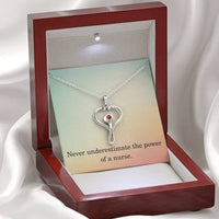 Load image into Gallery viewer, Nurse Necklace Nurse Christmas Gift Nurse Appreciation Gift Nursing Gift Never Underestimate The Power Of A Nurse
