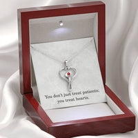 Load image into Gallery viewer, Nurse Necklace Nurse Christmas Gift Nurse Appreciation Gift Nursing Gift You Dont Just Treat Patients You Treat Hearts
