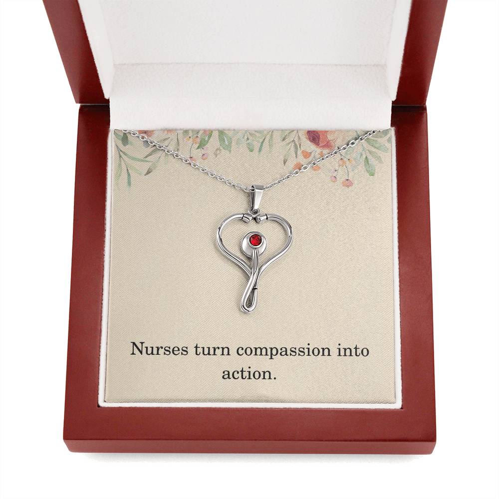 Nurse Necklace Nurse Christmas Gift Nurse Appreciation Gift Nursing Gift Nurses Turn Compassion Into Action