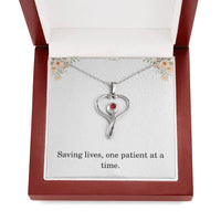 Load image into Gallery viewer, Nurse Necklace Nurse Christmas Gift Nurse Appreciation Gift Nursing Gift Saving Lives One Patient At A Time
