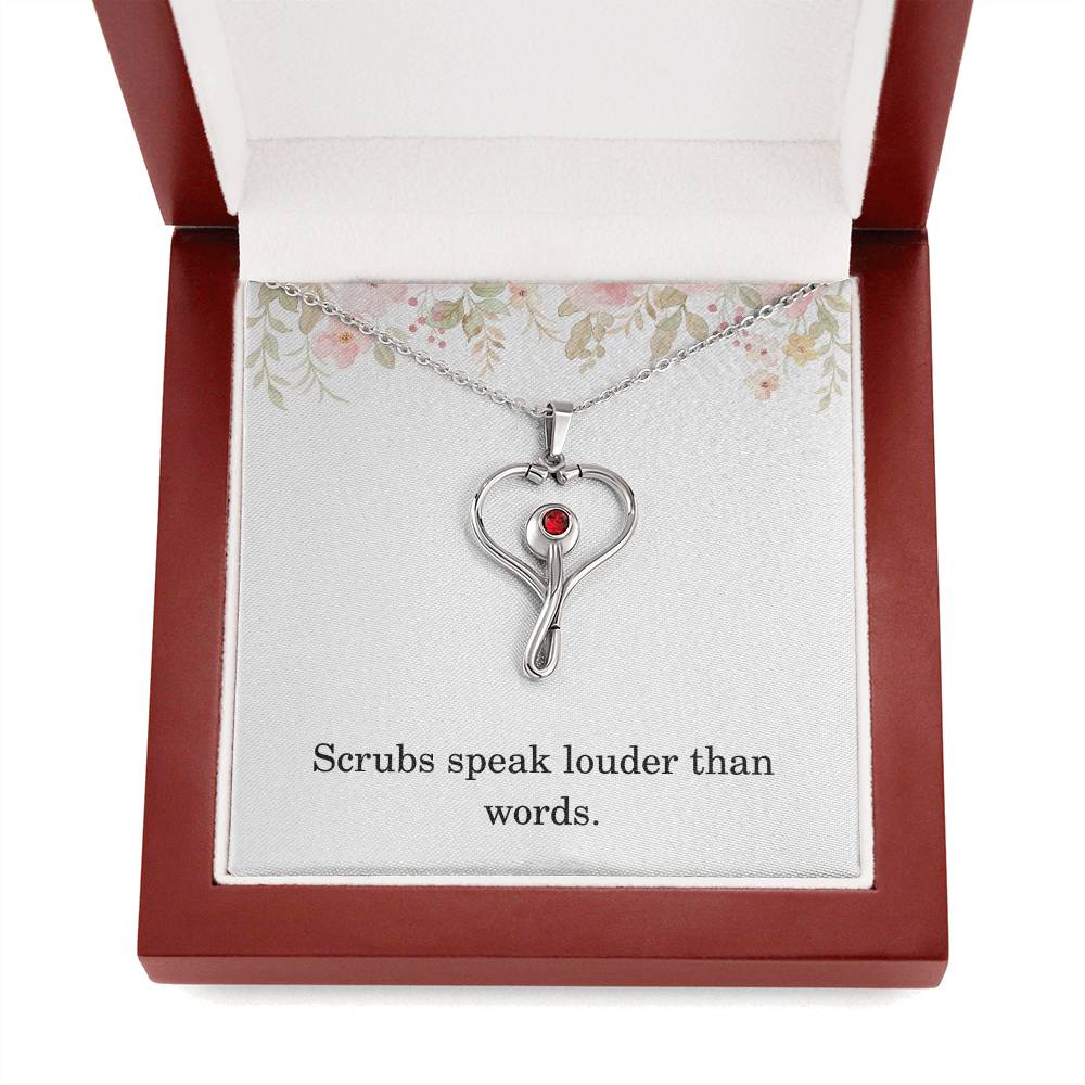 Nurse Necklace Nurse Christmas Gift Nurse Appreciation Gift Nursing Gift Scrubs Speak Louder Than Words