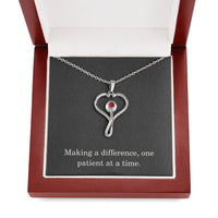 Load image into Gallery viewer, Nurse Necklace Nurse Christmas Gift Nurse Appreciation Gift Nursing Gift Making A Difference One Patient At A Time
