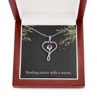 Load image into Gallery viewer, Healing Starts With A Nurse Nurse Necklace Nurse Christmas Gift Nurse Appreciation Gift Nursing Gift
