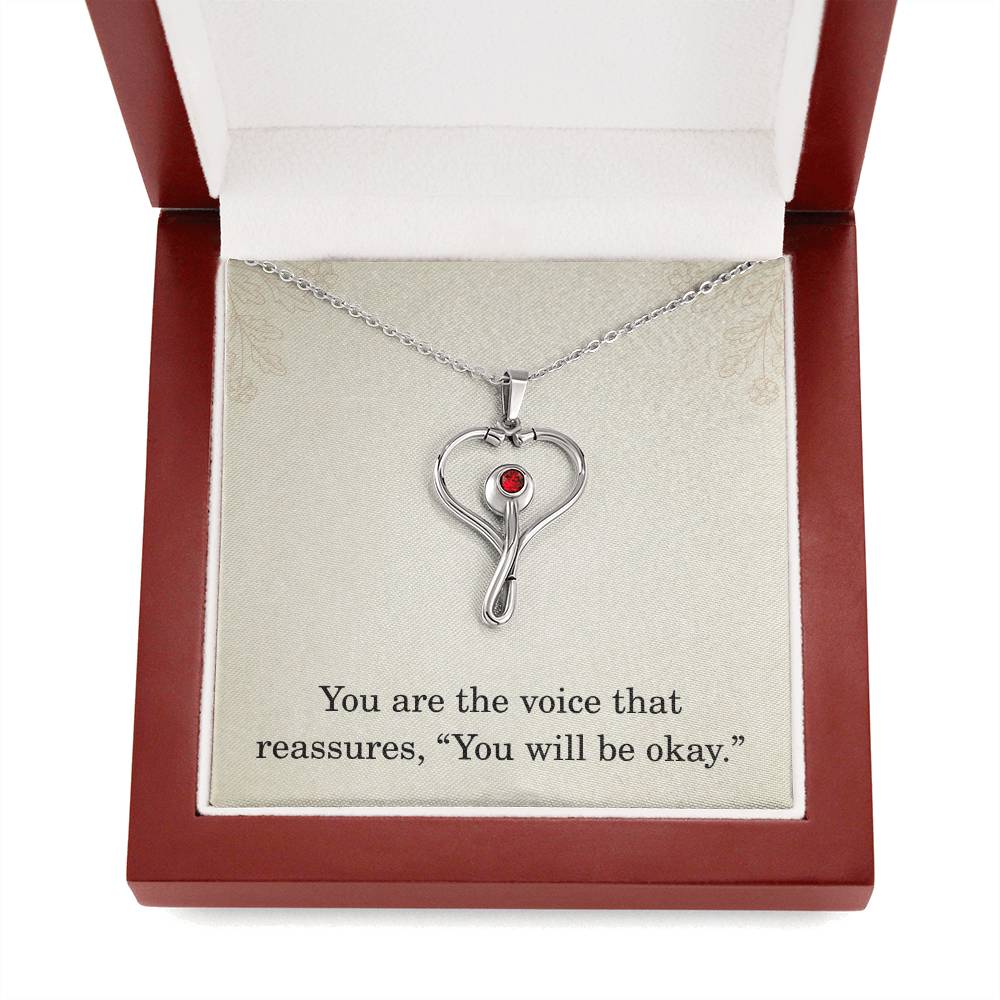 Nurse Necklace Nurse Christmas Gift Nurse Appreciation Gift Nursing Gift You Are The Voice That Reassures “You Will Be Okay”