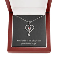 Load image into Gallery viewer, Nurse Necklace Nurse Christmas Gift Nurse Appreciation Gift Nursing Gift Your Care Is An Unspoken Promise Of Hope

