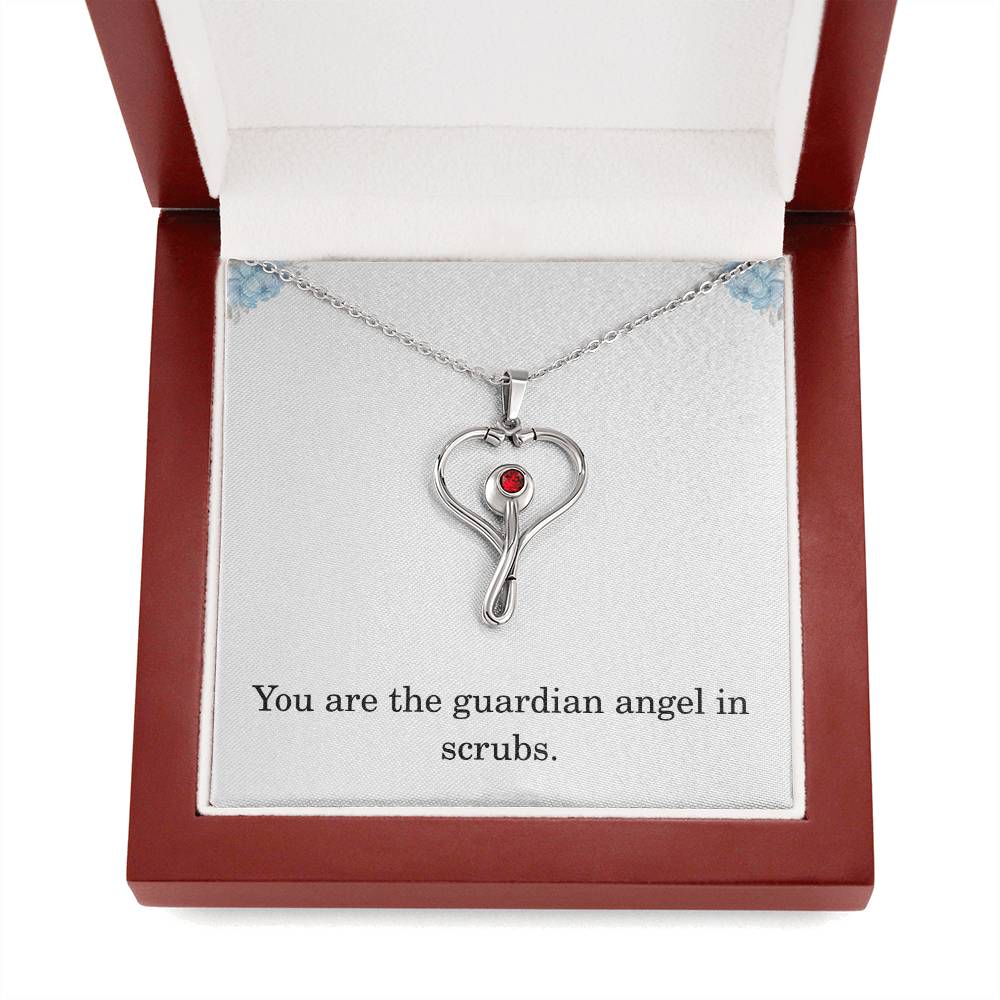 Nurse Necklace Nurse Christmas Gift Nurse Appreciation Gift Nursing Gift You Are The Guardian Angel In Scrubs